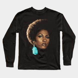 Say Hello Pam Grier Long Sleeve T-Shirt